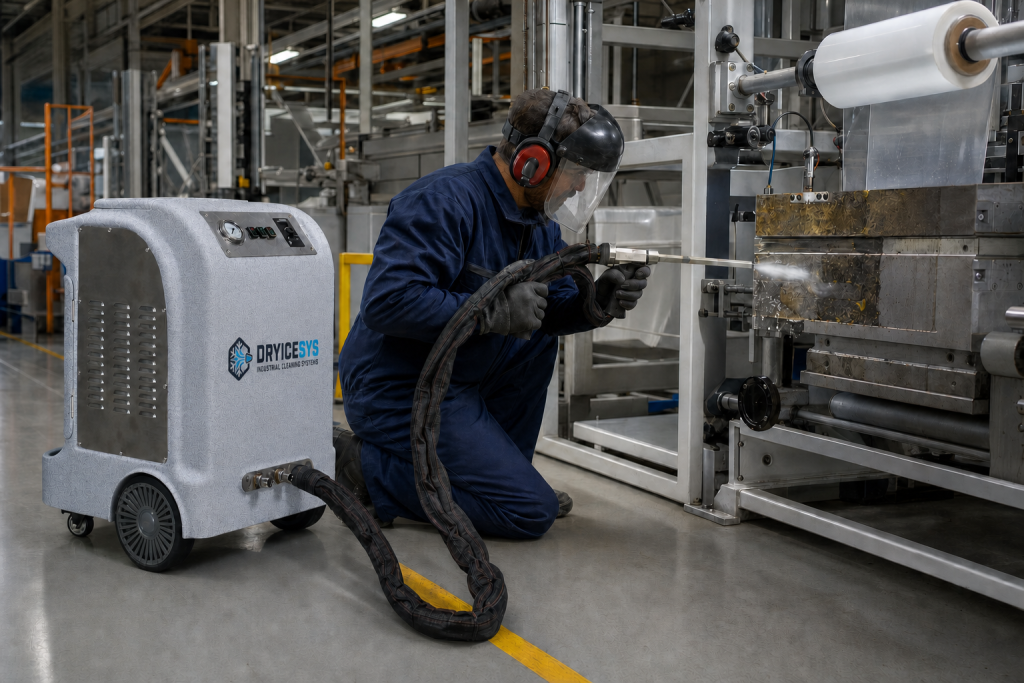 DRYICESYS machine cleaning plastics and packaging equipment